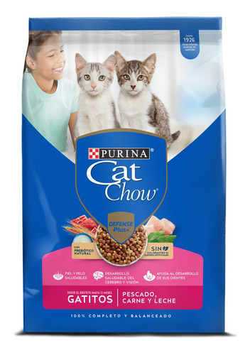 Purina Cat Chow Gatitos Pescado, Carne Y Leche 1,5kg