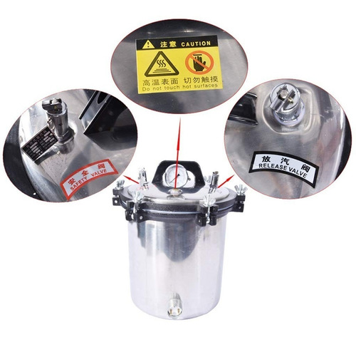 Imagen 4 de 8 de Autoclave Arcano Portátil Electrico 18l Apto Frascos