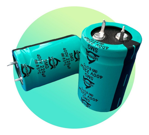 2 Pack Capacitor Electrolitico 220uf, 400v 85ºc Radial 25x40