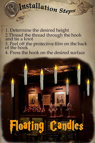 12 Velas Flotantes De Harry Potter Con Control Remoto, Funci