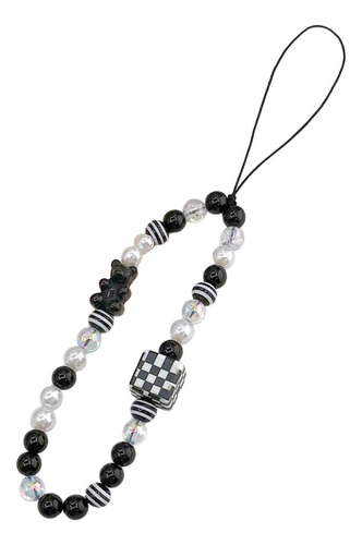 2 Cordón Para Teléfono Móvil Con Dije, Accesorio Negro