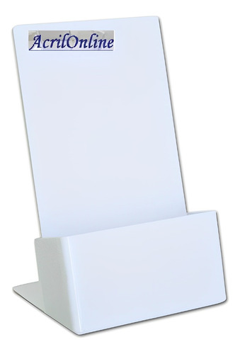 10 Porta Folletos Plástico Blanco 10x16 Oferta Acrilonline