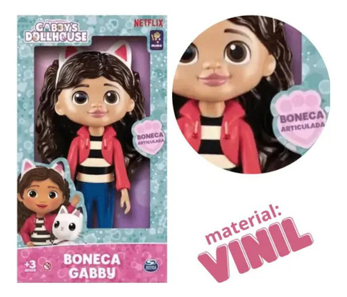 Boneca Vinil Gabby Da Serie Gabby's Dollhouse Netflix Mimo