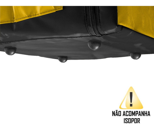 Imagem 5 de 5 de Mochila Lona S Sem Isopor Pizza 35cm Delivery Bolso Térmico