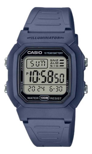 Reloj digital para hombre Casio, color azul marino, W-800H-2avdf