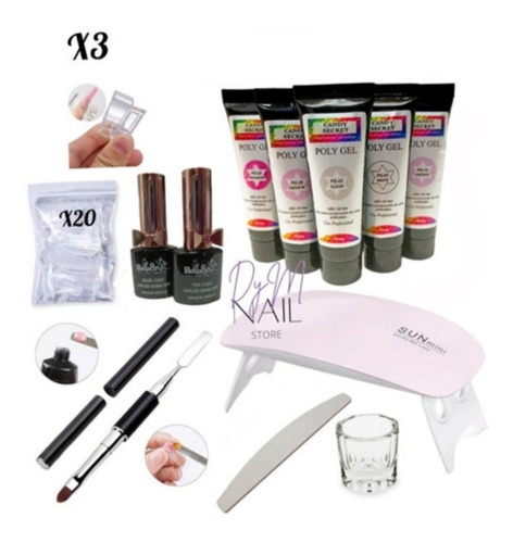 Kit Polygel Completo Para Extensiones De Uñas 