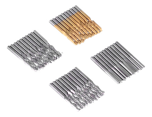 Fresadora Cnc Router Bits, 40 Unidades/juego, Vástago De 1/8