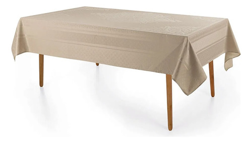 Toalha de Mesa Retangular 8 Lugares Lesier Noz Moscada Karsten