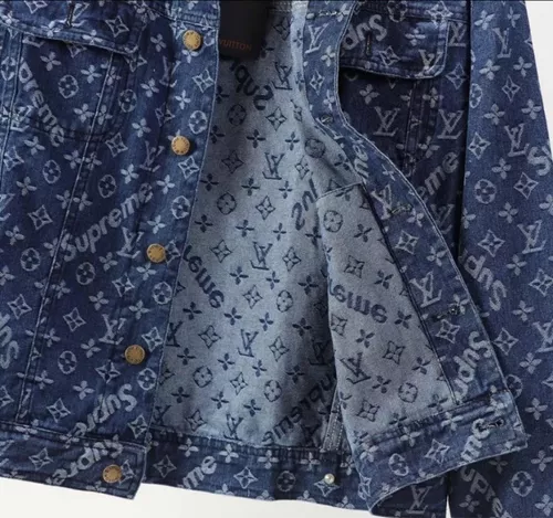 Chaqueta de camionero Louis Vuitton X Supreme con monograma talla 58 XXL  ¡con recibo!