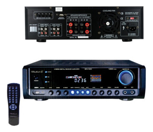 Amplificador Profesional 1200w Usb/bluetooth/fm Studio Z