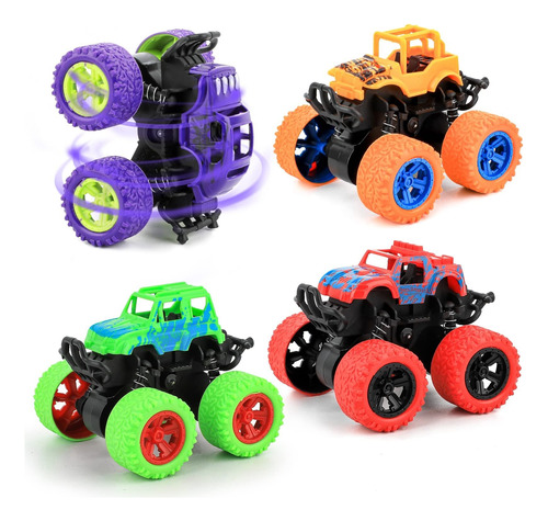 Juguetes Monster Truck,doodle Buggy 4pcs Coches De Juguete