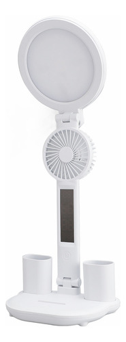 Ventilador Led De Escritorio, Portalápices, Plegable, Con At