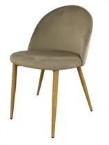 Comprar Silla Comedor Thea Tapizada Pana Nórdica Pack 4 Estructura De La Silla Marrón Claro Asiento Taupe