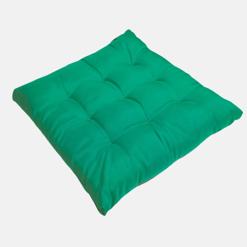 Futon Assento Almofada Decorativa Cadeira 40x40 Cm Lindo Cor Verde-esmeralda-un