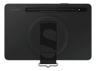 Capa de alça Funda Samsung Galaxy Tab S8/Tab S7 cor preta
