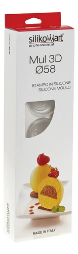 Molde De Silicona Para Mini Tortas Mul 3d 58 Silikomart Color Blanco