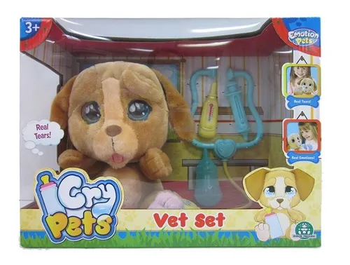 Cry Pets Peluche Perrito Que Llora Con Set Veterinario