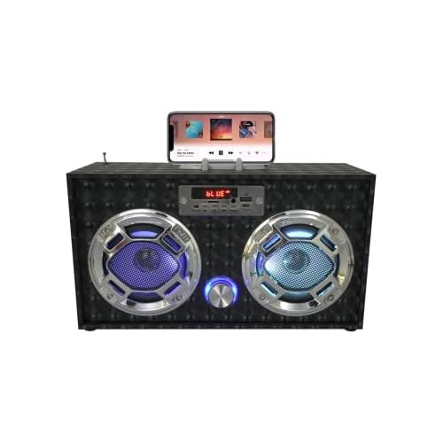 Mini Boombox Altavoces Led  Altavoz   Retro Radio Fm...