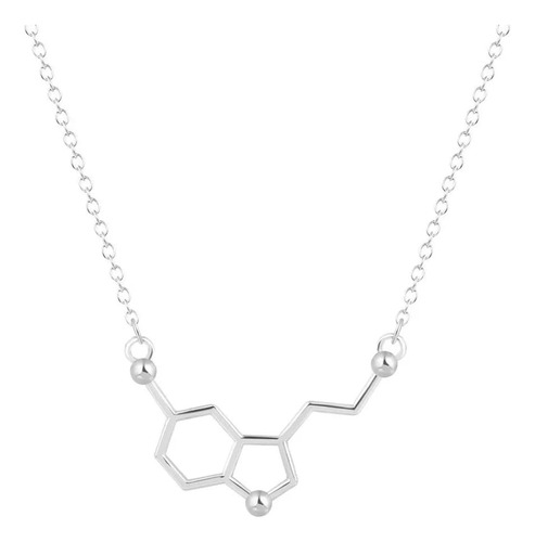 Dije Collar Serotonina Molécula Química Ciencia Biología