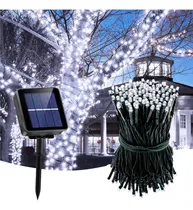 Comprar Goodea Serie Navideña Solar Luces Decoraciones Exterior 100leds 12m Luces Blanco series, decoraciones navideñas, adornos navideños, serie de luces solares, serie solar, luces decorativas solares, l