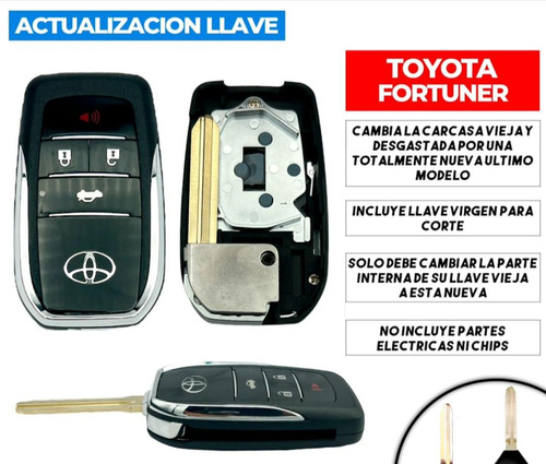 Actualización Llave Toyota Fortuner 2023