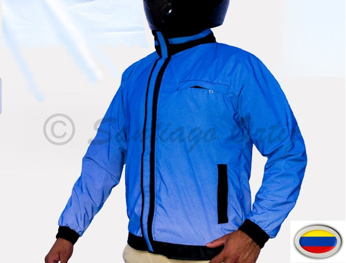 Chaqueta Reflectiva - Impermeable Azul Rey