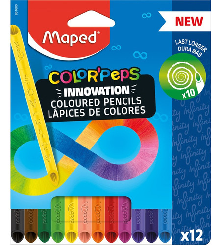 Lapices De Colores Maped Color Peps Infinity Infinitos X 12