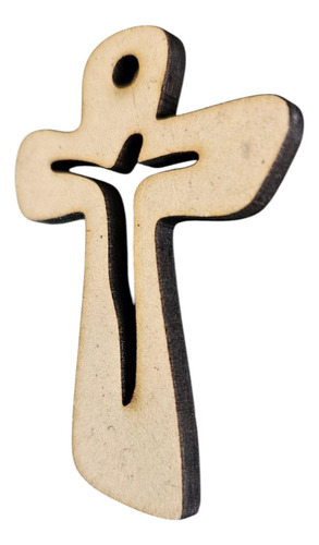 Silueta Cruz Tipo Dali Mdf 5cm X 3.6cm Paquete 100 Piezas