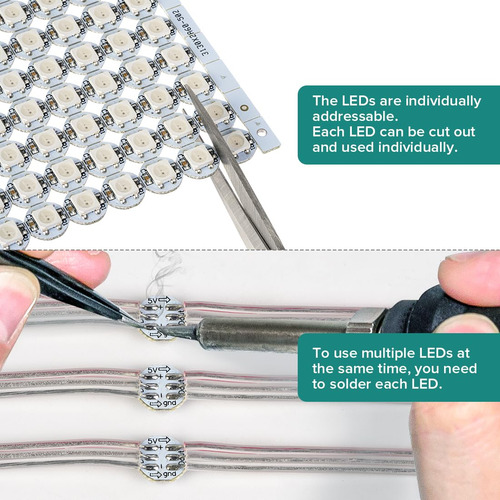 Led Pixel Rgb Direccionables Para Arduino 100 Unidades