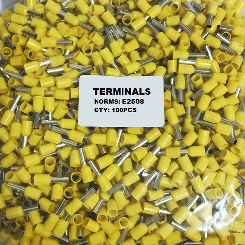 100pcs Terminal Pin Tubular Cable Calibre 14awg E2508