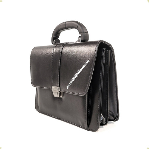 Pasta Bolsa Capanga Ccb Liso Preto Ap Bordado Flauta R2018 Cor Preta Desenho Do Tecido Lisa