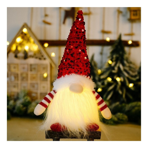 Para Lote 3 Muñecoduende Con Luz Led Mayoreo Navideño Gnomo