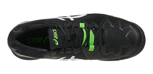 Imagem 2 de 3 de Tênis Asics Gel Resolution 8 Clay Masc. Preto/verde - New