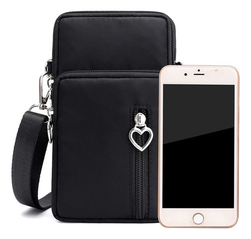 Ny Cartera Mujer Porta Celular Bolsa Ajustable Cierres