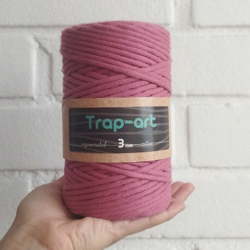 Cuerda Algodón Peinado Macramé Trap Art 3 Mm - Colores Rosas