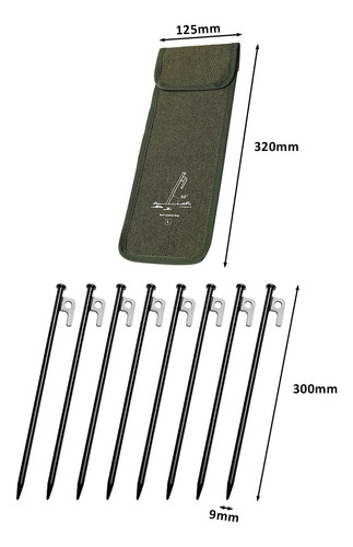 Estacas De Metal Para Tienda De Campaña, 8 Longitud 30cm