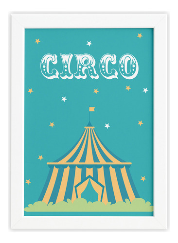 Carpa Circus para niños Frame Room, marco blanco, 22 x 32