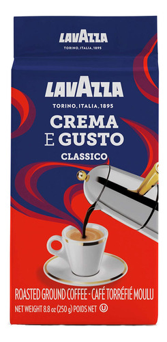 Café Molido, Italiano, Lavazza Crema E Gusto, Bloques De 8.