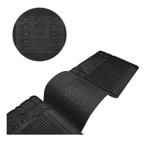 Tapete Tunel Flash Preto Borracha Pvc Universal Honda City