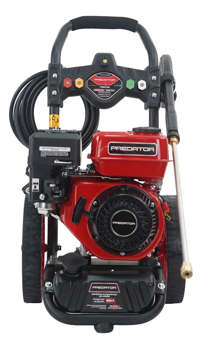 Hidrolavadora A Gasolina Axial Predator 3200 Psi Trek32 Rojo