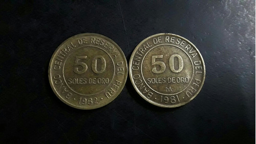 Moneda Antigua Del Perú-  50 Soles De Oro 1981 - 1982