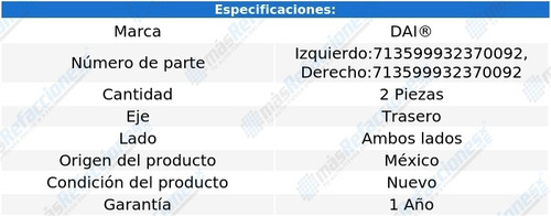 Topes Para Amortiguador Traseros Renault Clio 02-10 Dai