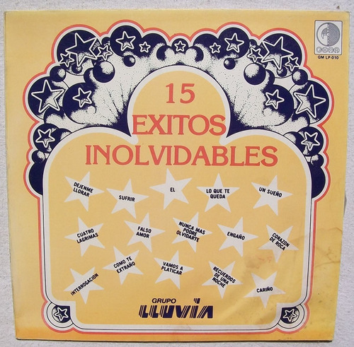 Grupo Lluvia. 15 Exitos Inolvidables. Disco Lp Gema 1984