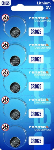 5 X Pilas Boton Cr1025 1025 Renata Original Suiza Blister