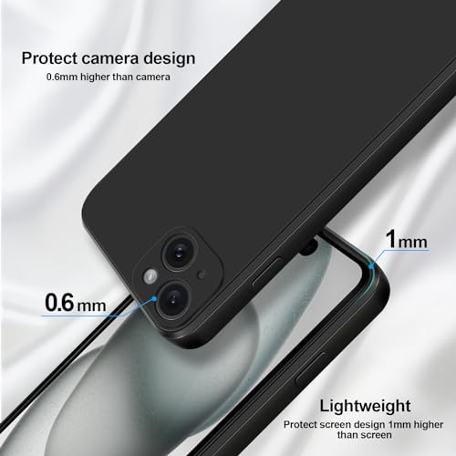 Funda Silicon Para iPhone 15 Plus Negro Silicon