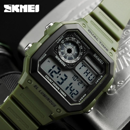 Skmei 1299 Cores Relogio Retrô Vintage Tipo Ae1200 Wr50m