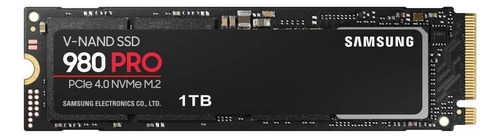 Ssd Samsung 980 Pro Nvme 1tb M.2 Pcie 4.0x4 Mz-v8p1t0b/am Cor Preto