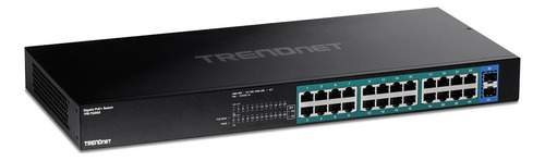 Trendnet Tpe-tg262, Switch Poe 24 Puertos Gigabit 2sfp, 370w