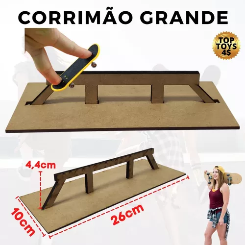 Pista Rampa Skate Dedo Mdf Grande Fingerboard Sk8 Brinquedo