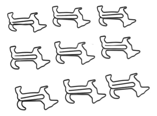 Clips De Papel De Metal, 100 Unidades, Con Forma De Perro, C
